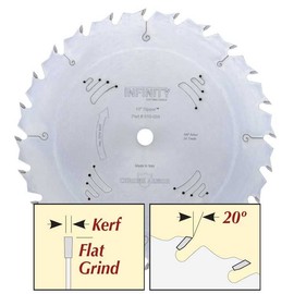 Infinity Cutting Tools 10" Table Saw Ripping Blade - 24T, 5/8" Bore, 1/8" Kerf