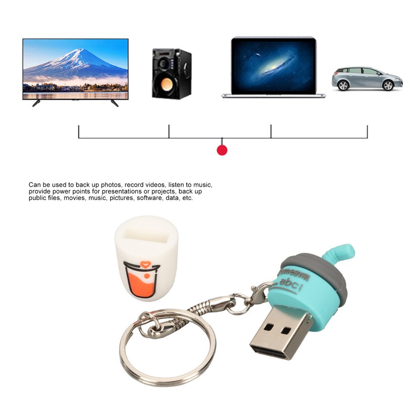 USB2.0 U Disk Support Hot Swappable Plug and Play Cartoon