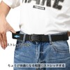 LionVII Belt, Men's, Extendable, Auto Lock, Nylon, Stretchable, No Holes,