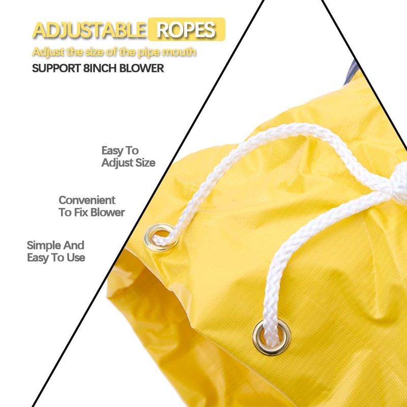 10 Inch Flexible Duct with Adjustable Rope 16FT PVC Flexible