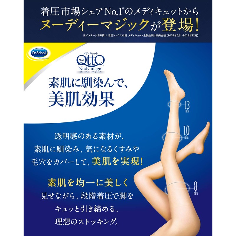 Medicut Compression Stockings, Nude Magic Stockings, Light Beige, M-L, Compression