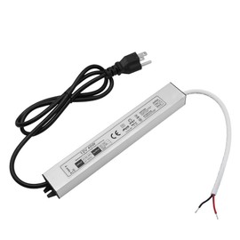 LED Driver Waterproof IP67 40W 12V LED Power Supply Transformer Adapter 110V AC to 12V DC Low Voltage Output with 3-Prong Plug 3.3 Feet Cable for LED Strip Lighting, Outdoor Use
