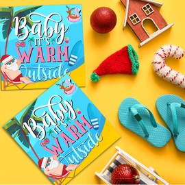 Christmas in July Decorations, KaKan 50PCS Christmas in July Napkins, Baby It’s Warm Outside Decorations Party Napkins, Christmas In July Summer Pool Party Decorations