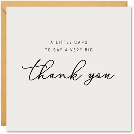 Thank You Card for Teacher - Beautiful and Elegant Thank You Greeting Card for Any Occasion With Blank Inside/for Men, Women, Kids, White