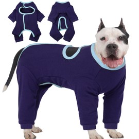 IECOii Dog Recovery Suit,Surgery Recovery Suit for Dog,Doggy Onesie After Surgery Pet Full Body Suit for Shedding,Prevent Licking,Wound Protection, Cone Alternative,Allow for Good Movement,Blue,XXL