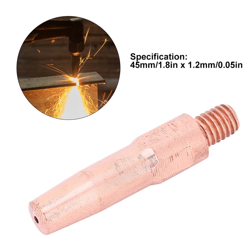 10pcs MIG Welding Torch Contact Tips Chrome Zirconium Copper Conductive