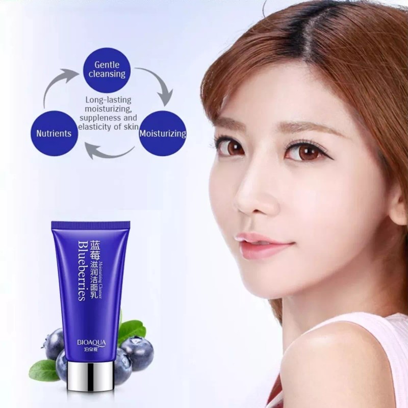 Universo en Linea Crema Limpiador Facial Bioaqua Blueberry Hidratante Aclaran