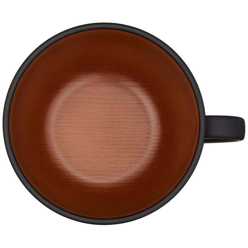 Mitani Yamanaka Lacquer Natural Wood Grain Soup Cup, Black &