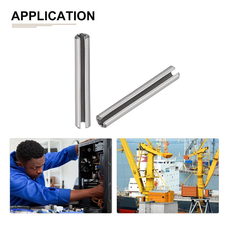 DTGN 2mm x 25mm(DxL) Slotted Spring Pins for Household Machine