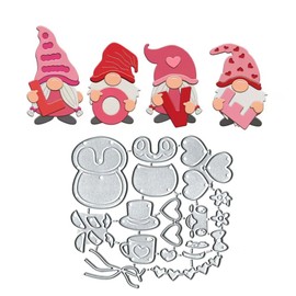 Love Gnomes Metal Die Cuts, Love Gnomes Metal Cutting Dies Cut Stencils Card Paper Craft DIY Template Metal Cutting Dies Album Embossing Paper Dies for Card Making Scrapbooking