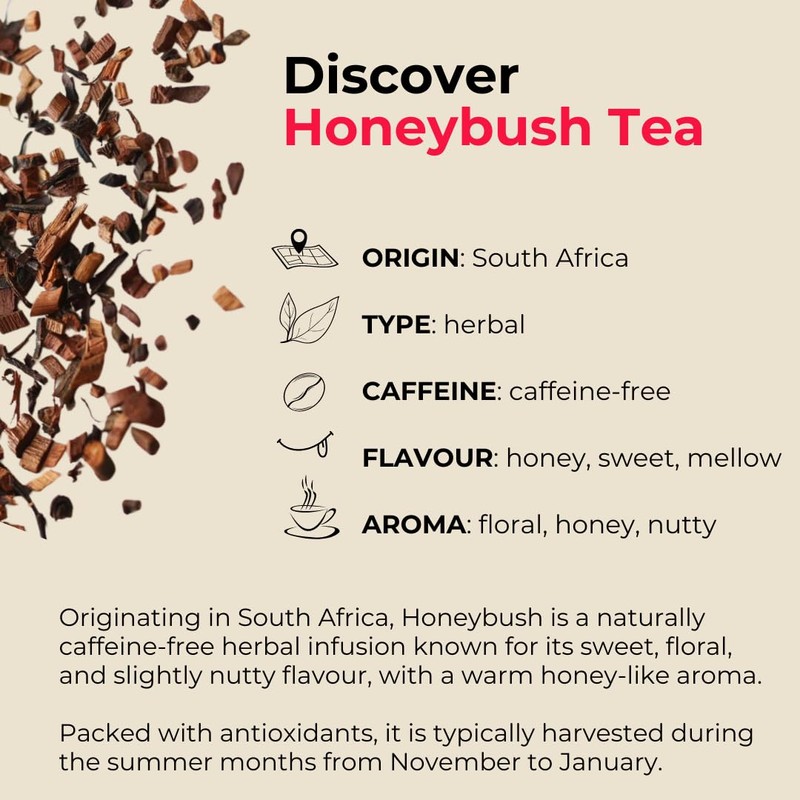 Teapro Honeybush Herbal Tea Loose Leaf 280g | Naturally Sweet