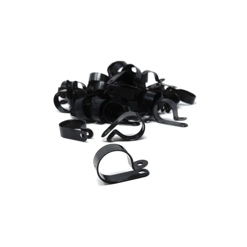 100pcs. P-Clips Plastic Nylon for Hose, Pipe, Cable, Wire, Tubing