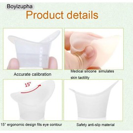 2Pcs Eye Wash Cup,Eye Cups for Eye Wash,Silicone Eye Bath Cup for Rinse with Storage Container