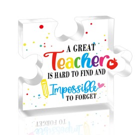 Daycare Teacher Appreciation Gifts for Women Teachers Day Gifts for Teachers Daycare Preschool Teacher Retirement Graduation Thanksgiving Day Thank You Gift from Students Acrylic Desk Decor