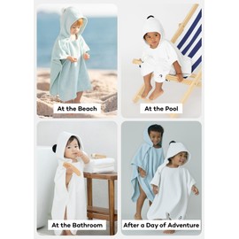 Konny Baby Bath Towels, Blankets, Gift for Baby: Cotton Hooded Poncho, Oeko-TEX, Ultra Soft & Quick-Dry, Boys & Girls(Beige, Medium)
