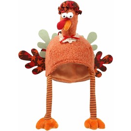TOPORTY Thanksgiving Turkey Hats Funny Turkey Costume Novelty Turkey Headwear for Thanksgiving Night Event Dress-up Party, Mrs. Turkey