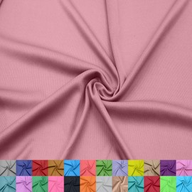Texco Inc 100% Polyester Interlock Fabric – 60” Wide – Lightweight 107 GSM – Soft Smooth Double Knit for Sublimation, T-Shirts, Sportswear, Linings – by The Yard, Pink Carnation #277 5 Yards