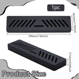 FINGERINSPIRE Wooden Coin Stand 20 x 5 x 1.8 cm Large Rectangular Challenge Coin Display Holder with Shelves for 13 Coins Collector's Coins Rack Made of Wood for Display