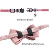 2Pcs Pink Cat Collar Breakaway with Bowtie Bell, Pink Plaid
