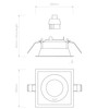 Astro Minima Slimline Square Adjustable Fire-Rated Indoor Downlight (Matt White),