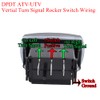 Foruly Turn Signal Rocker Switch Green LED On On/Off/On 4
