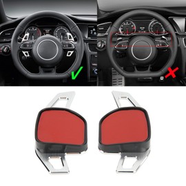 Steering Wheel Shift Paddle, Aluminum Alloy Paddle Shifter Extension for 8V S4 S5 B8.5 S6 S7 C7 2013?2016(Silver)