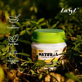 LaSyL Natural Cooking Oil Solidifier Powder, Harden Up to 2.25 Gallon of Fry Oil Away from Mess, 100% Plant-Based Oil Hardener for Disposal, Value Pack 12 Oz