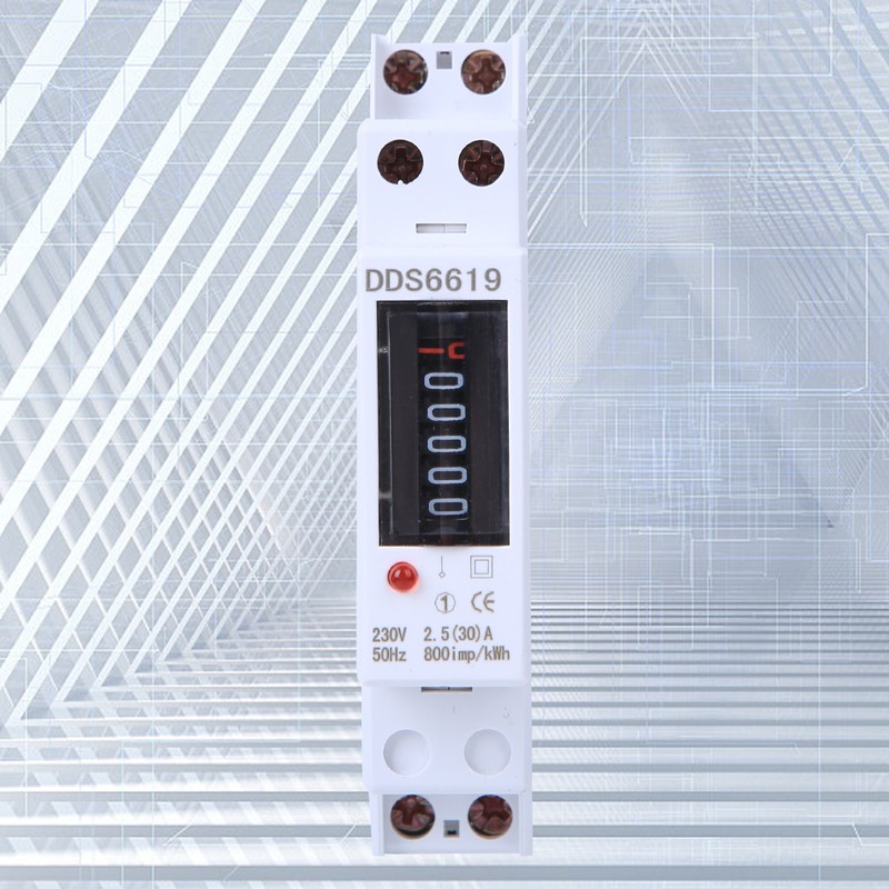 Energy Meter Din Rail 1P Single Phase Counter Household Appliances
