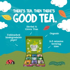 Clipper Tea Organic Herbal & Green Tea Selection Gift Box | Organic, Eco Friendly & Fair Trade | Assorted Individually Wrapped Tea Bags | 1 Sampler box with 45 Unbleached Tea Bags