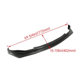 HECASA Front Bumper Lip Compatible with 2003-2005 Nissan 350Z 3Pcs Under Chin Spoiler Bumper Valance Diffuser Protector Front Lip Spoiler Splitter Air Dams Body Kit PP Plastic Black