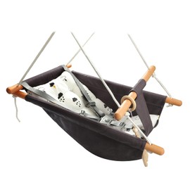 Tislly Baby Swing Outdoor and Indoor, Baby Hammock Toddler Swings, Baby Swing Outside Comfortable Wooden Midew Proof, Adjustable 5-Point Safety Belt, Great Gift for Baby Boys Girls Kids,Grey Cloud