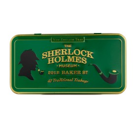 New English Teas Sherlock Holmes Tea Tin with 40 English Breakfast Teabags