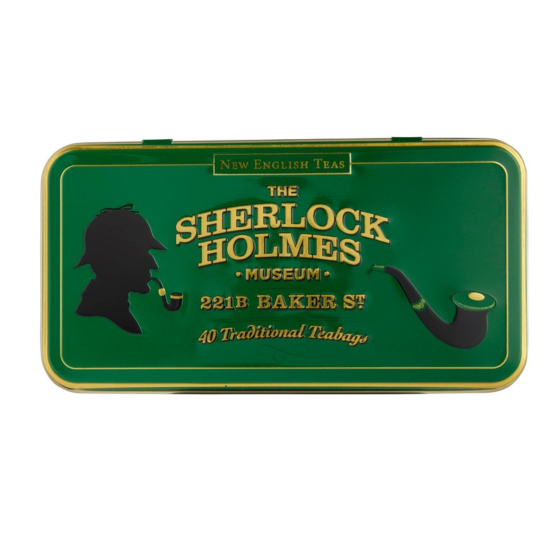 New English Teas Sherlock Holmes Tea Tin with 40 English
