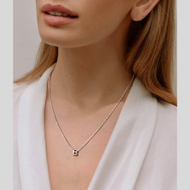 Dainty Z Silver Necklace For Women Sterling Silver Initial Letter Cute Necklaces