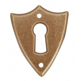 cyclingcolors Antique Brass Key Hole Cover Shield Plate Escutcheon Lock Fitting Vintage Art Furniture Door Cupboard