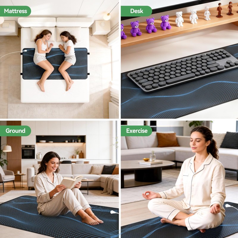Grounding Mat for Bed for Better Sleep and Muscle Relaxation