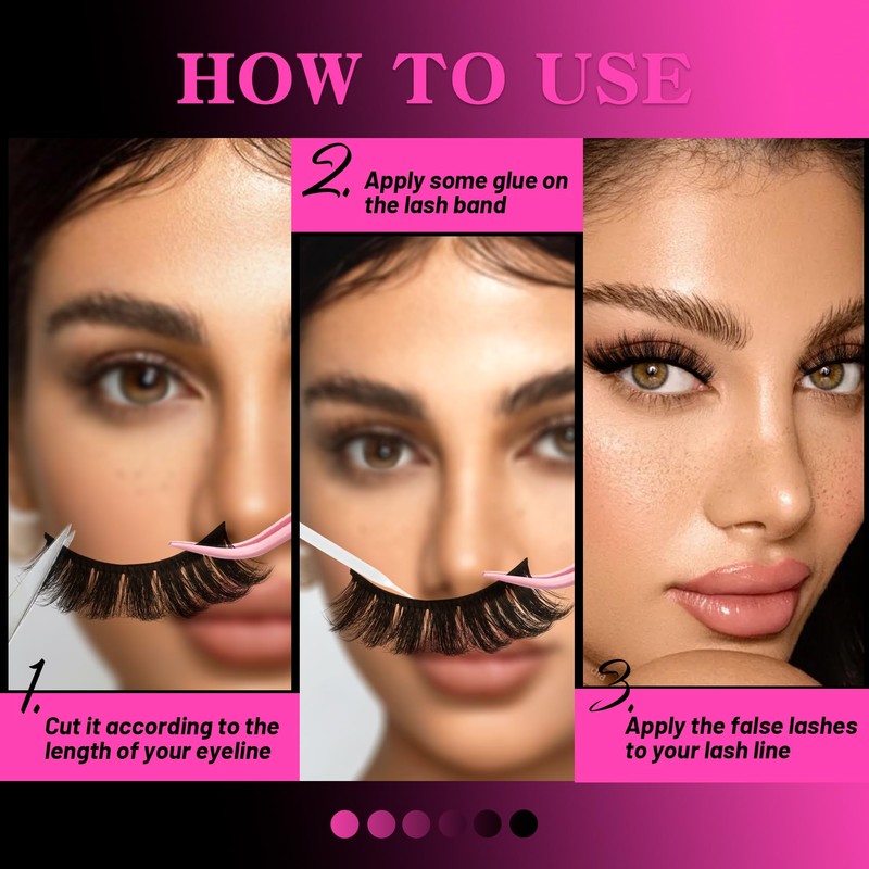 Veleasha Lashes 5D Faux Mink Lashes 100% Handmade Luxurious Volume