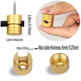 GVOREE Matte Gold Swag Hook for Chandelier Ceiling Lights Cable,6 Pack Lamp Hook for Hanging Pendant Lighting Fixture,Modern Hook