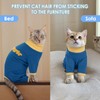 DENTRUN Cat Hair Sticky Onesie, Soft Cat Turtleneck Pullover, Four-Legged