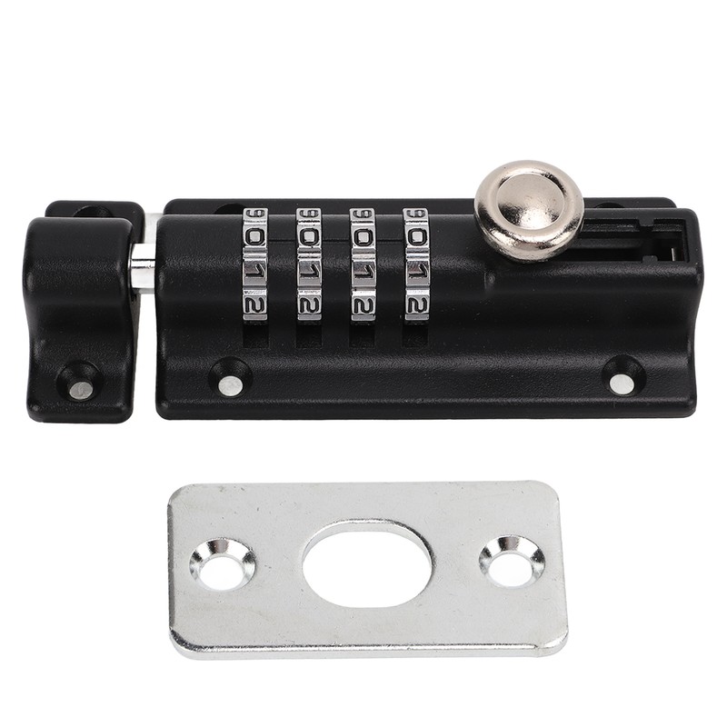 Combination Latch Lock 4 Digit Black Anti Theft Waterproof for