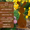 Rostikal Easter Bunny Set of 2 - Handmade Rust Metal