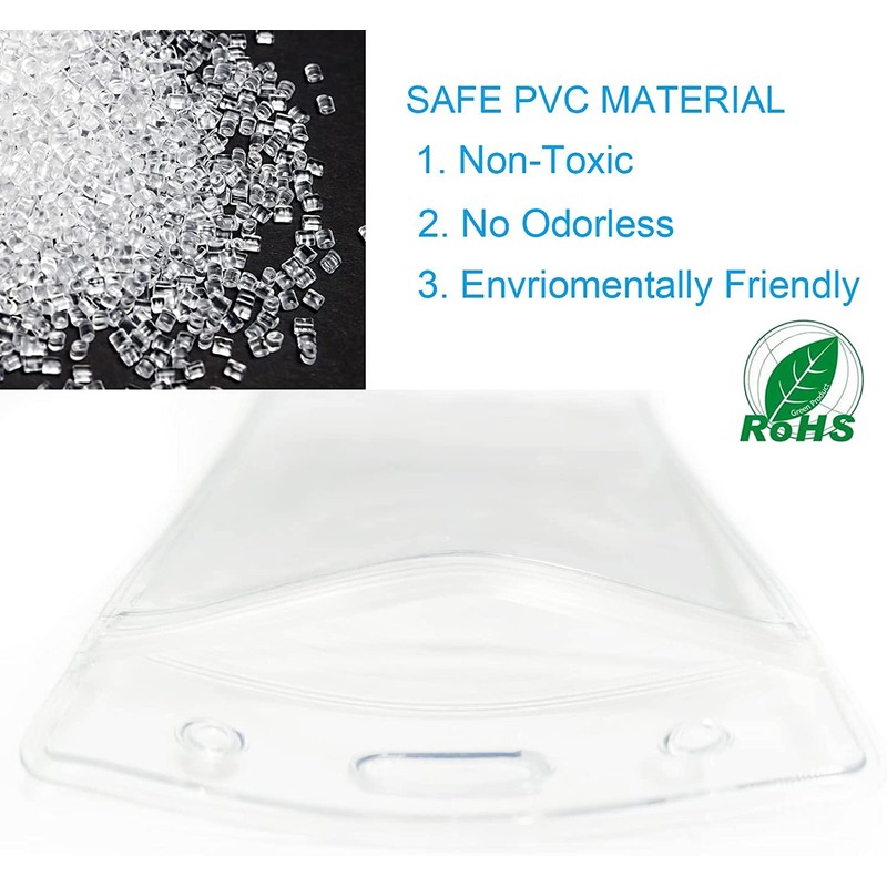 YENGON 5 Pcs Thick ID Card Name Badge Holder Heavy