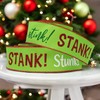Lime Green Stink Stank Stunk Wired Edge Ribbon, 2 1/2"