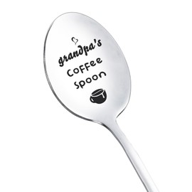 Gift Spoons for Grandpa from Granddaughter Grandson Grandpa's Coffee Spoon for Grandfather Coffee Tea Lover Gift for Papa Birthday Christmas Gifts for Granddad Granddaddy