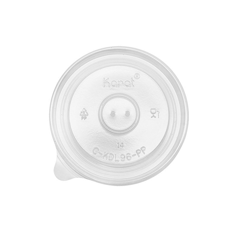 Karat C-KDL96-PP 6 oz PP Food Container Flat Lids (Case