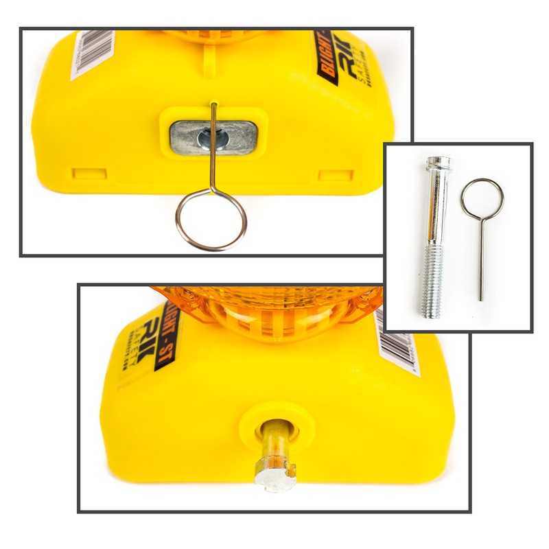 (One Ea) RK Safety BLIGHT-ST Solar Rechargeable Barricade Amber LED