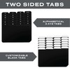Alfion 4x6 Index Card Alphabet Tab Dividers 24 pcs (Black)