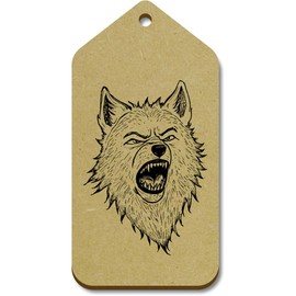 10 x Large 'Werewolf Howl' Wooden Gift Tags (TG00130909)