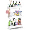 SOLEJAZZ Slim Rolling Storage Cart with Wheels 3 Tier Skinny