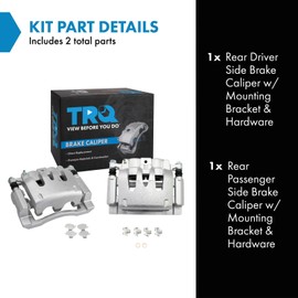 TRQ Rear Brake Caliper Set Compatible with 2006-2012 Ford F-250 Super Duty F-350 Super Duty